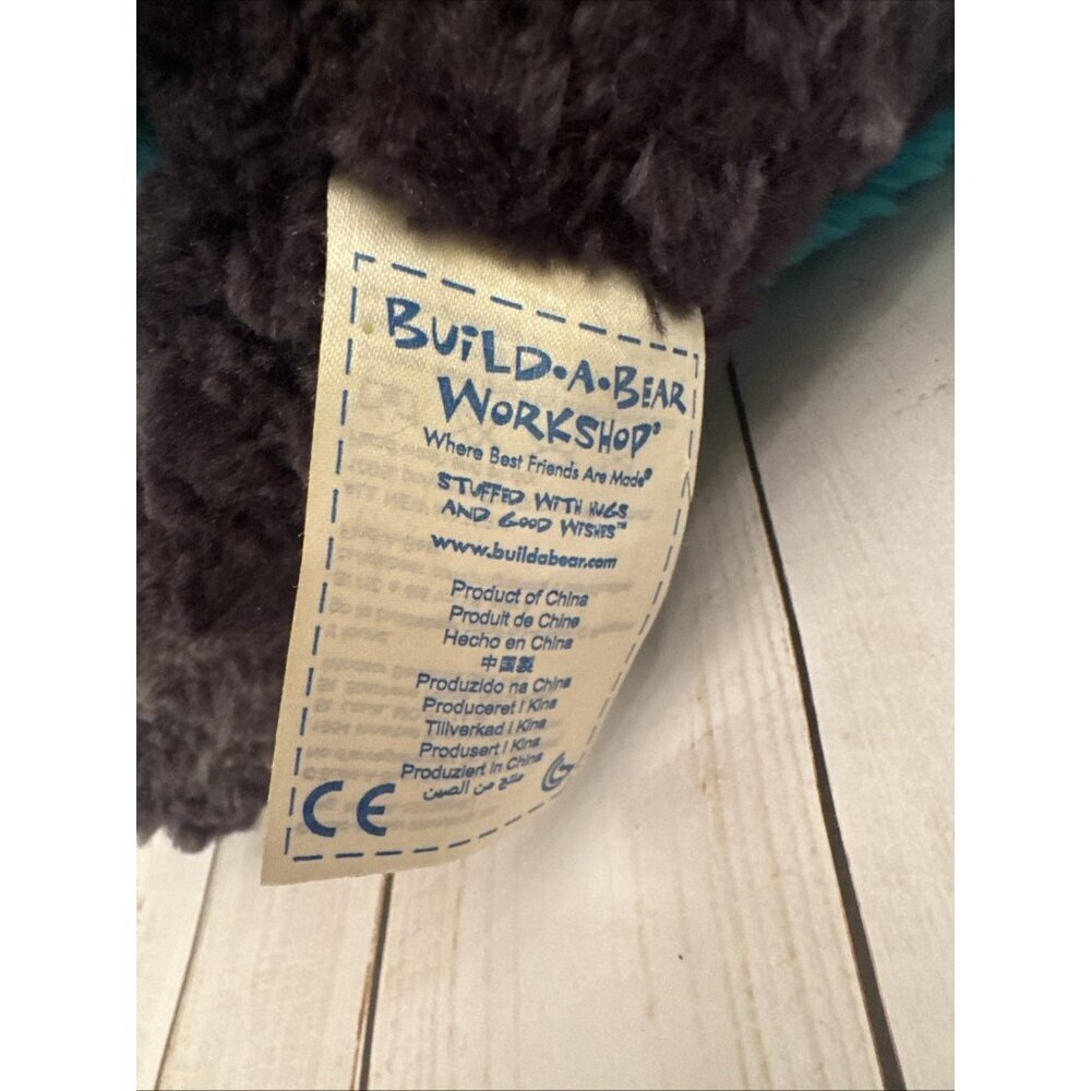 2014 Build A Bear Blue Silver Stegosaurus Dinosaur Plush 17" VGUC (Partial Tag) - Picture 4 of 9
